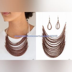 Beaded Statement Necklace Set - Fashion Accessorie